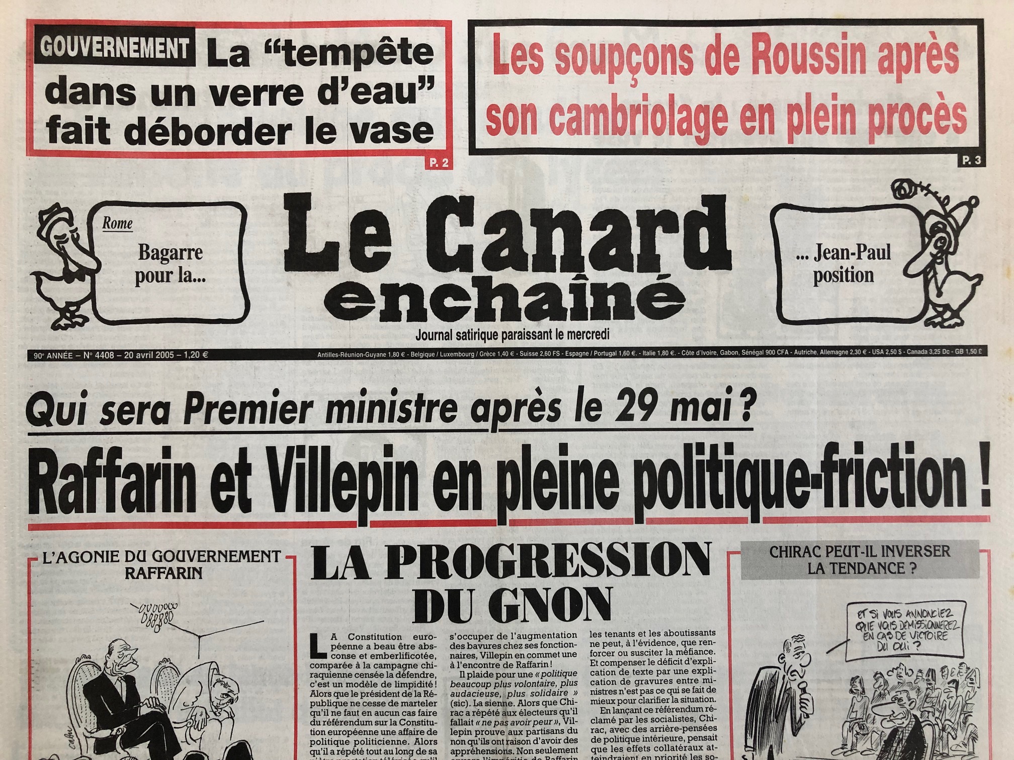 Couac ! | Acheter un Canard | Vente d'Anciens Journaux du Canard Enchaîné. Des Journaux Satiriques de Collection, Historiques & Authentiques de 1916 à 2004 ! | 4408