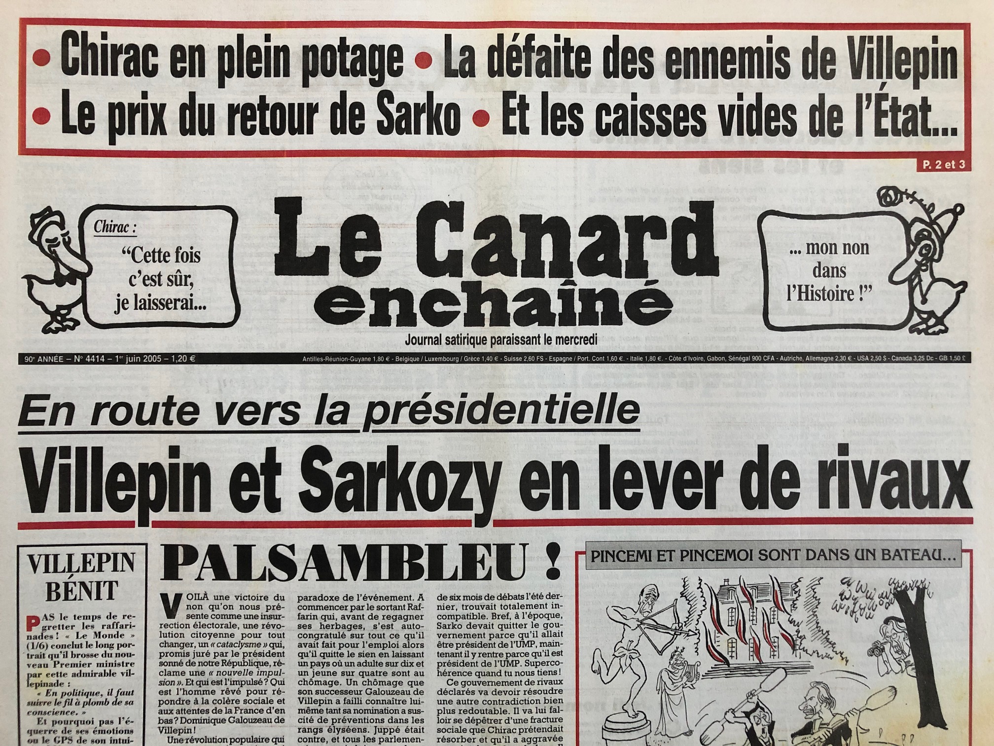 Couac ! | Acheter un Canard | Vente d'Anciens Journaux du Canard Enchaîné. Des Journaux Satiriques de Collection, Historiques & Authentiques de 1916 à 2004 ! | 4414