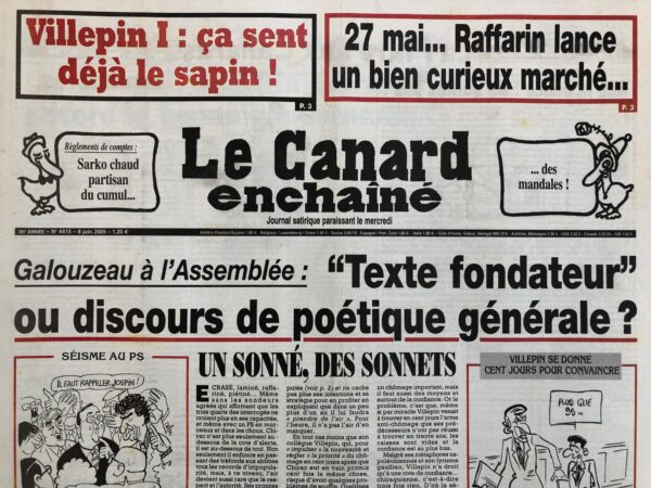 N° 4415 du Canard Enchaîné -  8 Juin 2005