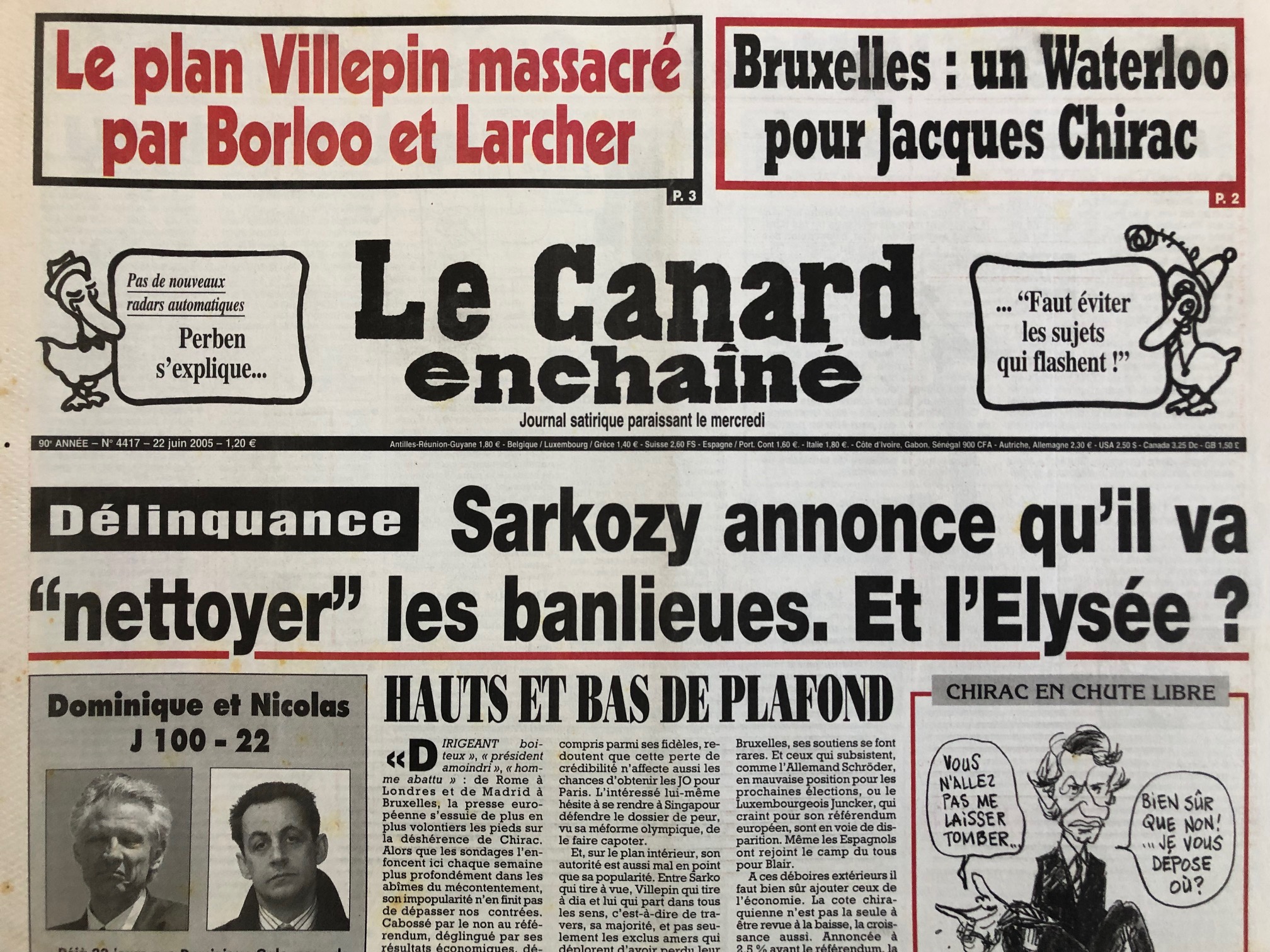 Couac ! | Acheter un Canard | Vente d'Anciens Journaux du Canard Enchaîné. Des Journaux Satiriques de Collection, Historiques & Authentiques de 1916 à 2004 ! | 4417