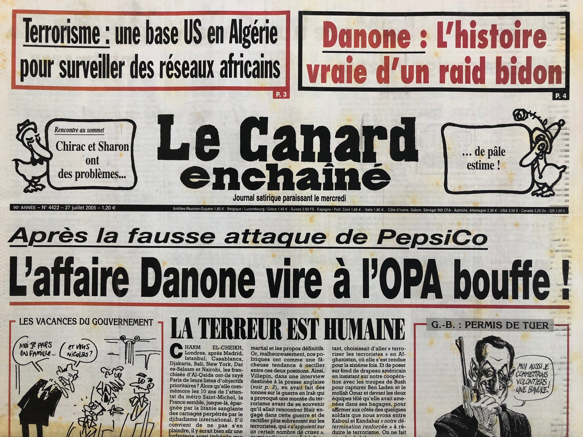 Couac ! | Acheter un Canard | Vente d'Anciens Journaux du Canard Enchaîné. Des Journaux Satiriques de Collection, Historiques & Authentiques de 1916 à 2004 ! | 4422