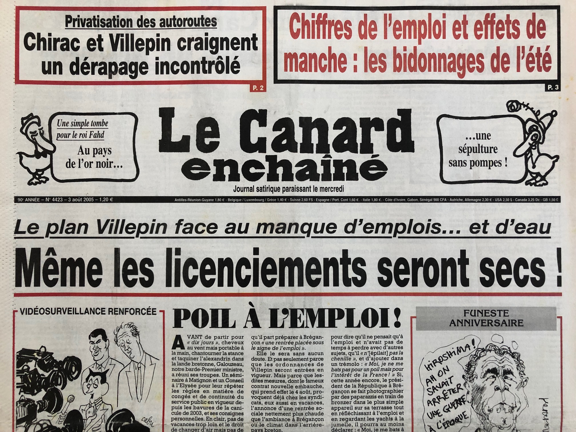 Couac ! | Acheter un Canard | Vente d'Anciens Journaux du Canard Enchaîné. Des Journaux Satiriques de Collection, Historiques & Authentiques de 1916 à 2004 ! | 4423