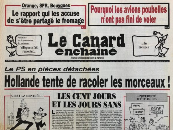 N° 4426 du Canard Enchaîné -  24 Août 2005