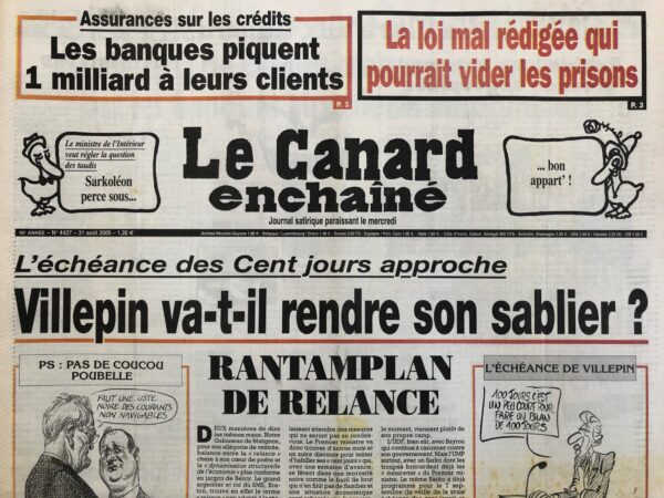 N° 4427 du Canard Enchaîné -  31 Août 2005