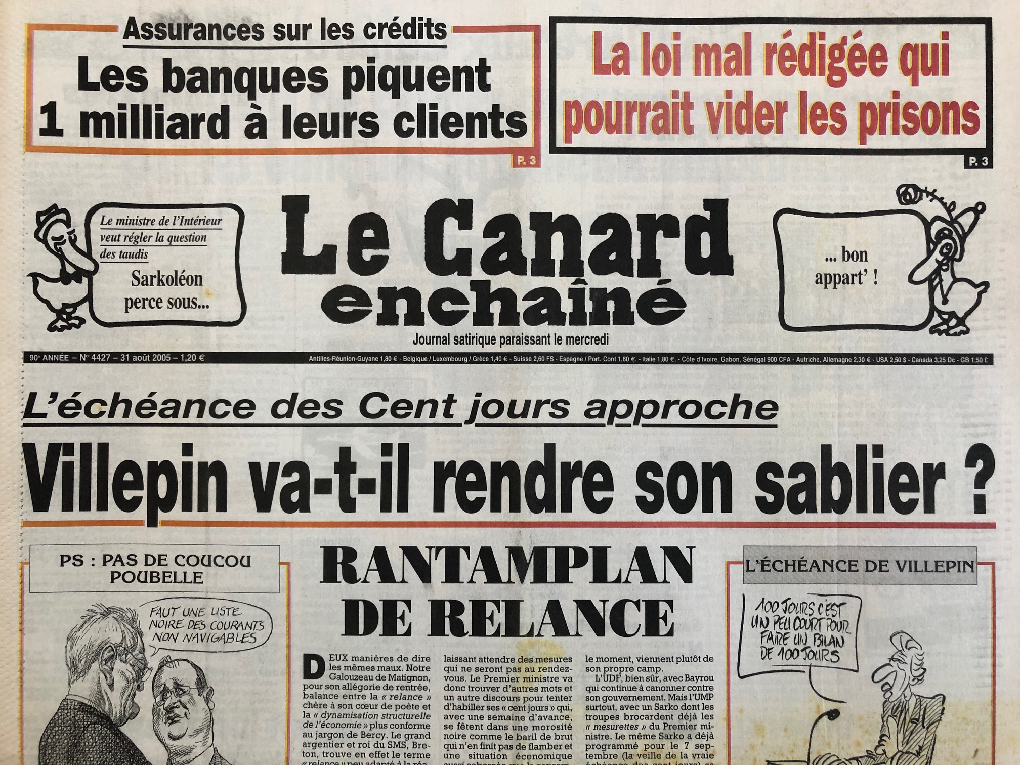 Couac ! | Acheter un Canard | Vente d'Anciens Journaux du Canard Enchaîné. Des Journaux Satiriques de Collection, Historiques & Authentiques de 1916 à 2004 ! | 4427