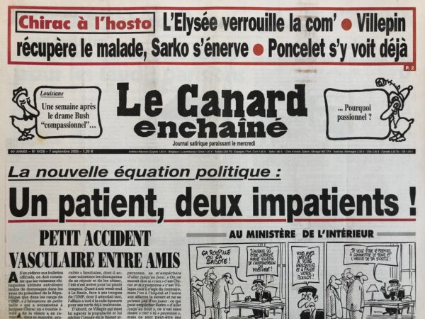 N° 4428 du Canard Enchaîné -  7 Septembre 2005