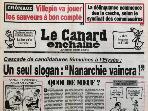 N° 4431 du Canard Enchaîné -  28 Septembre 2005