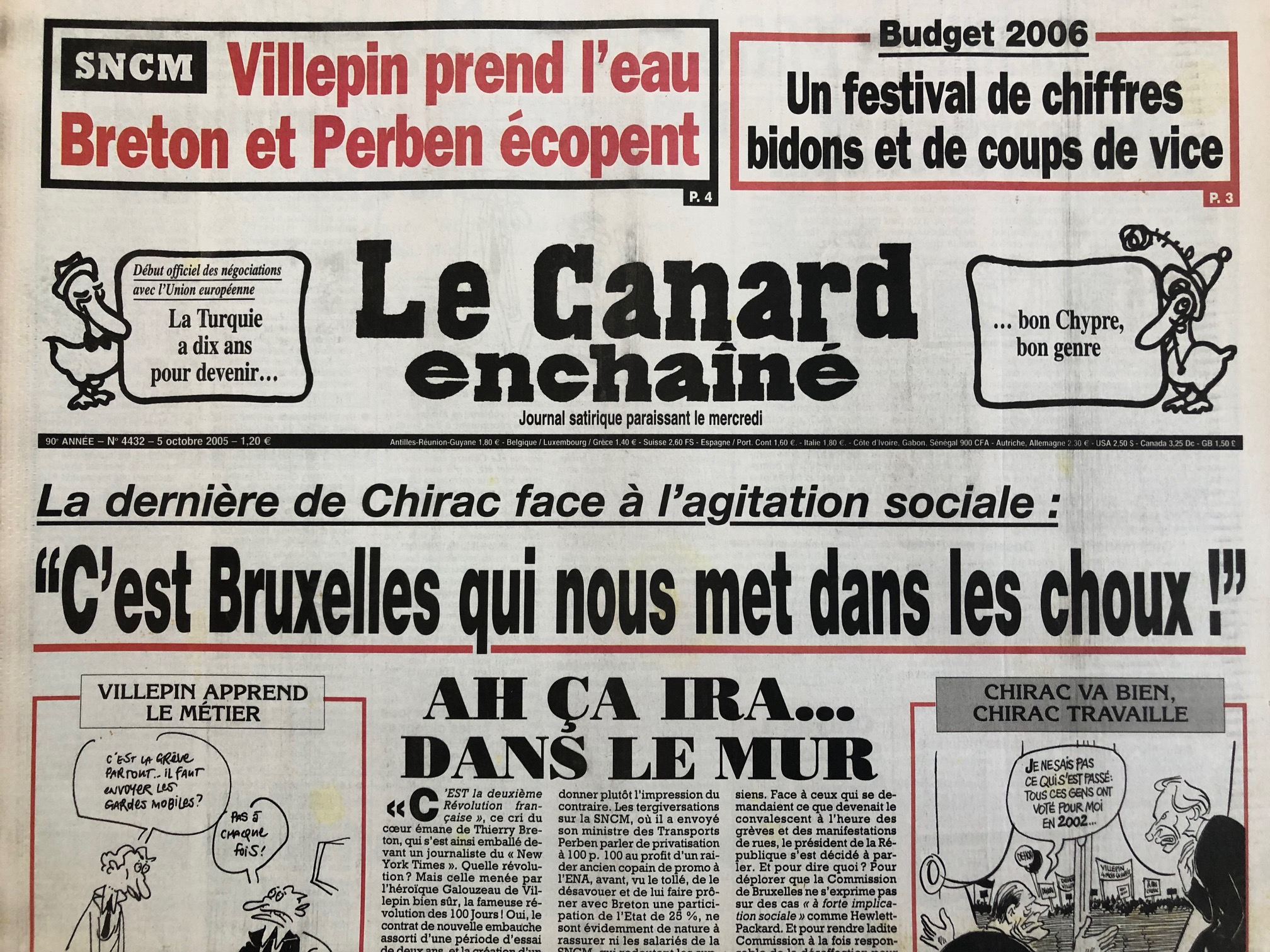 Couac ! | Acheter un Canard | Vente d'Anciens Journaux du Canard Enchaîné. Des Journaux Satiriques de Collection, Historiques & Authentiques de 1916 à 2004 ! | 4432