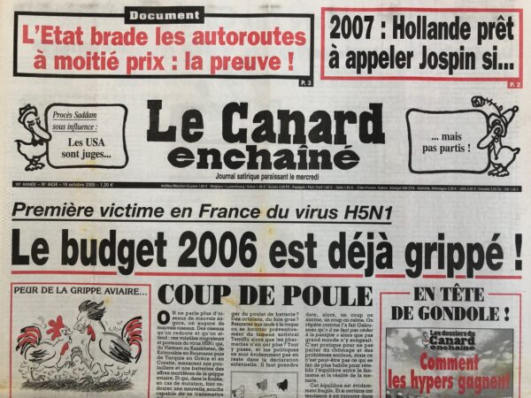 N° 4434 du Canard Enchaîné -  19 Octobre 2005
