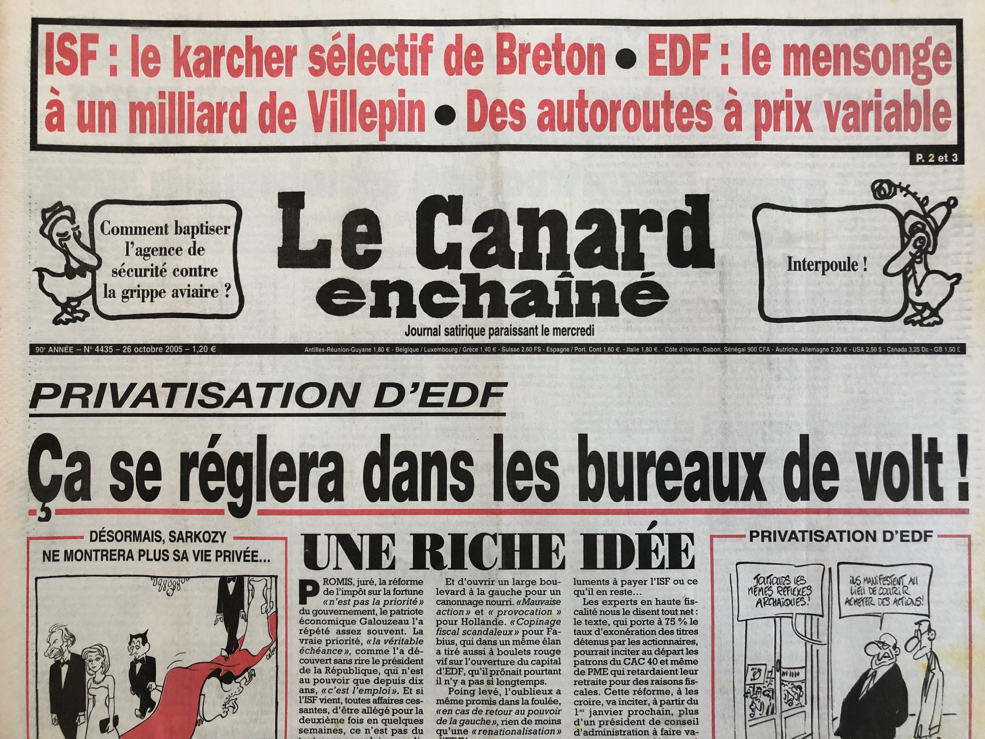 Couac ! | Acheter un Canard | Vente d'Anciens Journaux du Canard Enchaîné. Des Journaux Satiriques de Collection, Historiques & Authentiques de 1916 à 2004 ! | 4435