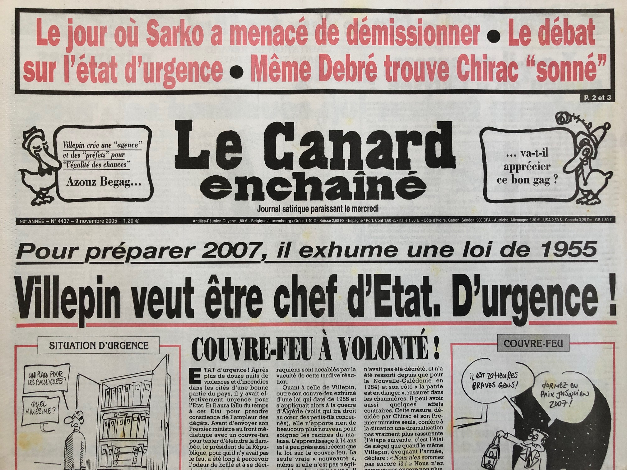 Couac ! | Acheter un Canard | Vente d'Anciens Journaux du Canard Enchaîné. Des Journaux Satiriques de Collection, Historiques & Authentiques de 1916 à 2004 ! | 4437
