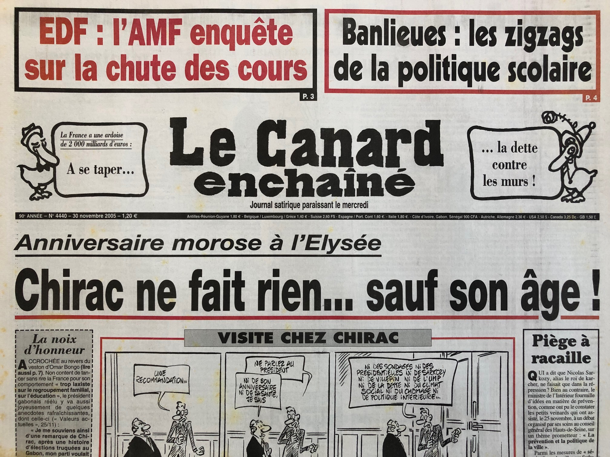 Couac ! | Acheter un Canard | Vente d'Anciens Journaux du Canard Enchaîné. Des Journaux Satiriques de Collection, Historiques & Authentiques de 1916 à 2004 ! | 4440