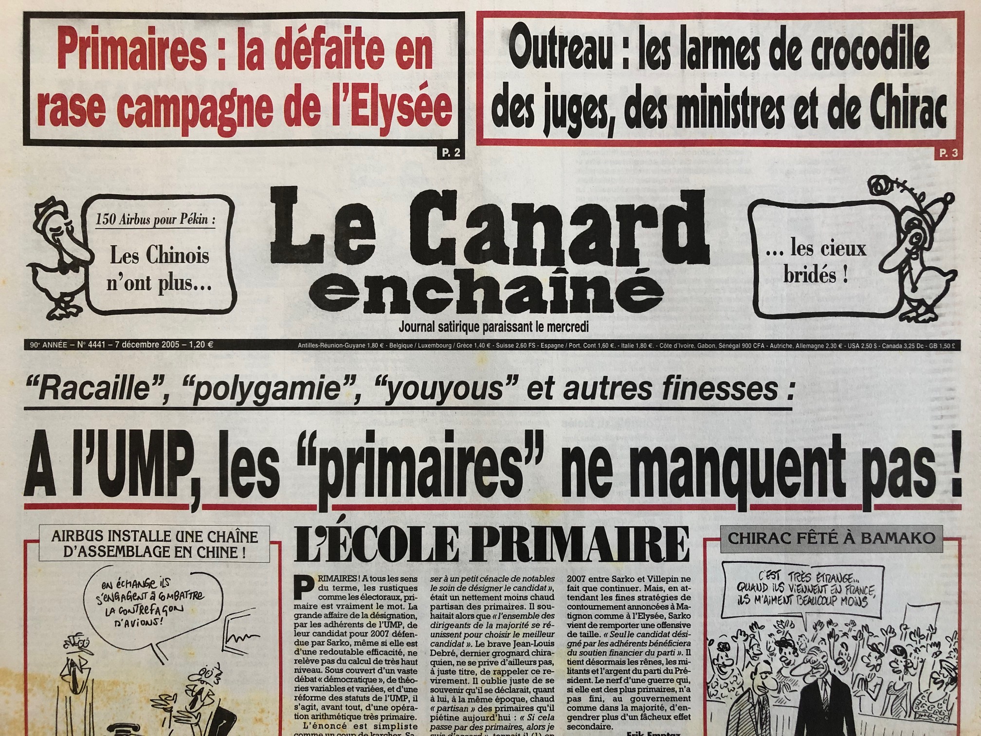 Couac ! | Acheter un Canard | Vente d'Anciens Journaux du Canard Enchaîné. Des Journaux Satiriques de Collection, Historiques & Authentiques de 1916 à 2004 ! | 4441