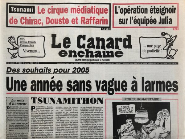 N° 4393 du Canard Enchaîné -  5 Janvier 2005