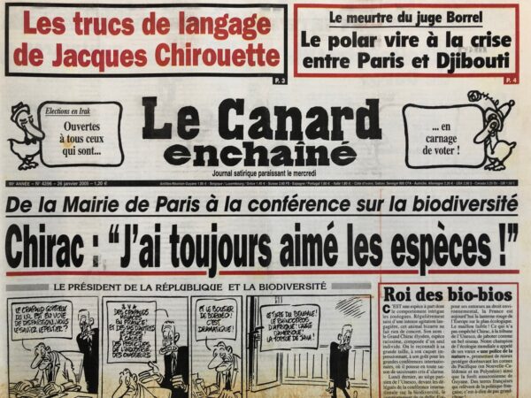 N° 4396 du Canard Enchaîné -  26 Janvier 2005
