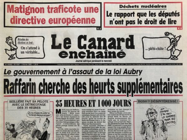 N° 4397 du Canard Enchaîné -  2 Février 2005