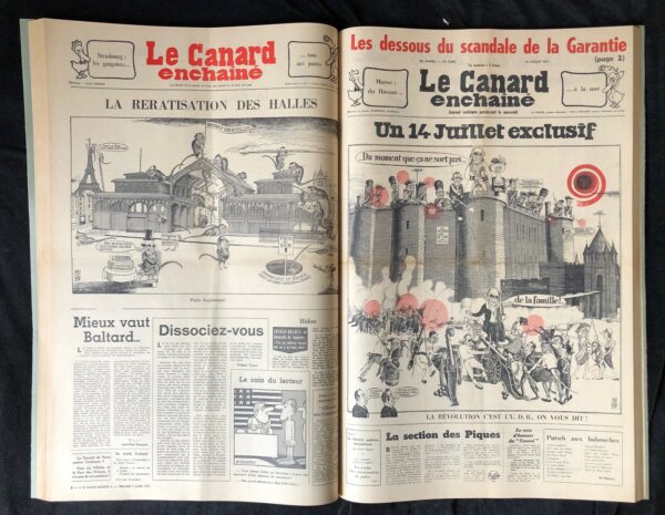Année 1971 du Canard Enchaîné complète et brochée – Image 2