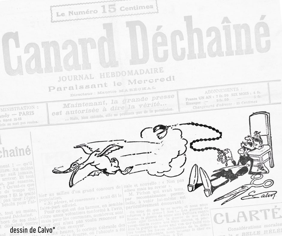 Blog - La Mare aux Canards | Couac ! | Presse Authentique de l'Epoque ! Pour des Cadeaux Originaux : Journal Rare Anniversaire, de Naissance... 15 octobre 1919 : Le Canard Déchaîné prend son envol