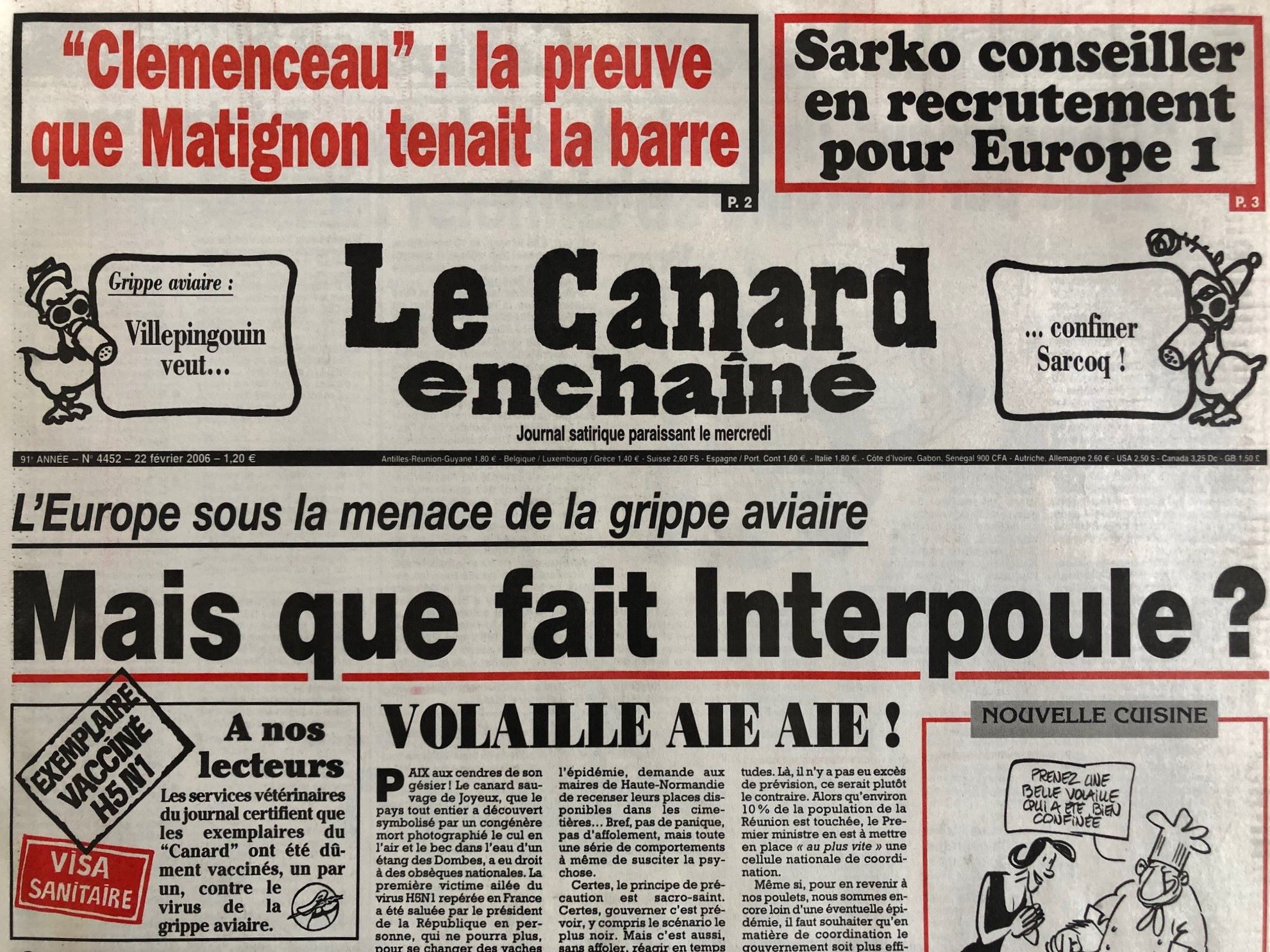 4452 Couac ! | Acheter un Canard | Vente d'Anciens Journaux du Canard Enchaîné. Des Journaux Satiriques de Collection, Historiques & Authentiques de 1916 à 2005 ! | 4452