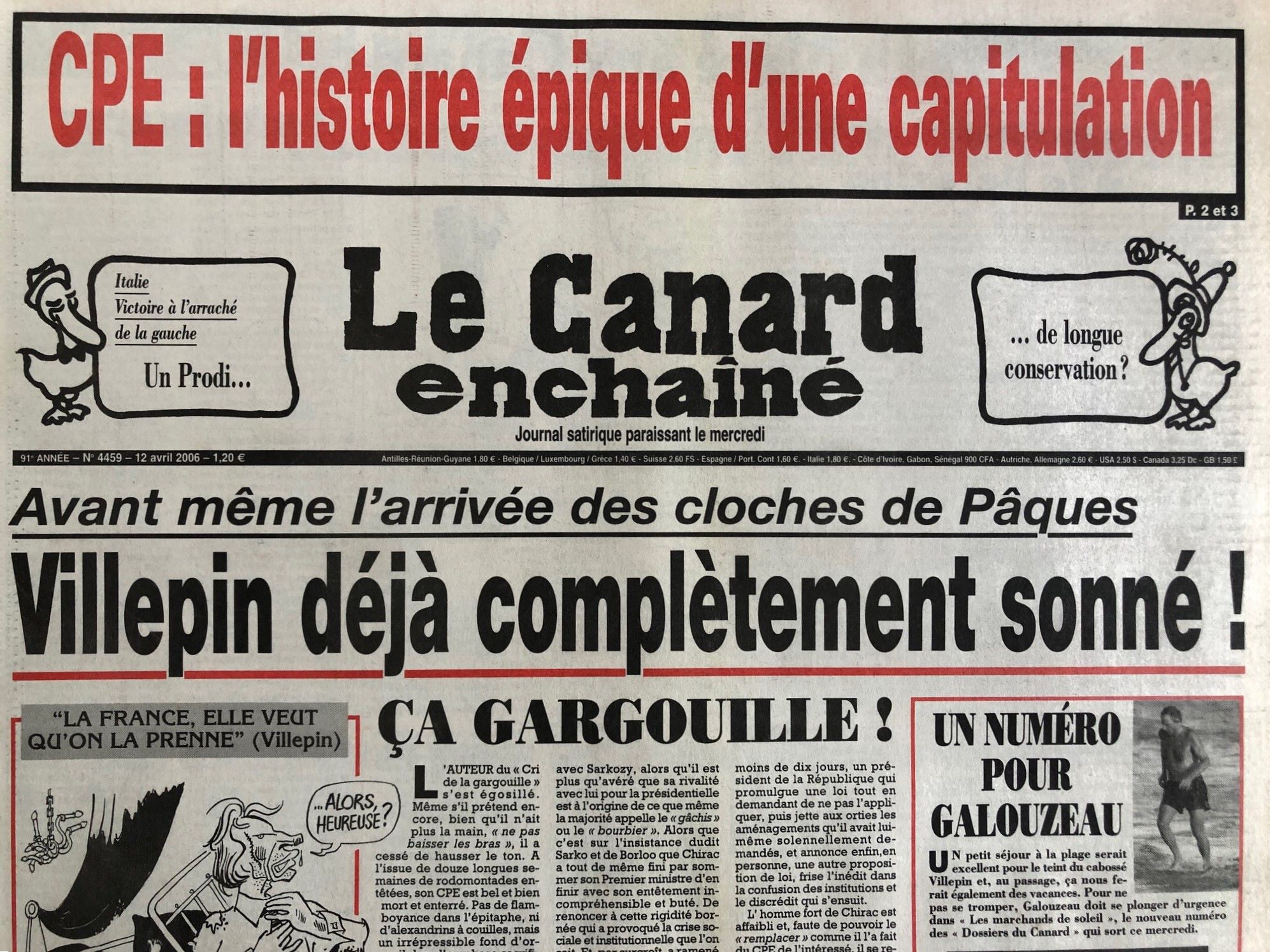 4459 Couac ! | Acheter un Canard | Vente d'Anciens Journaux du Canard Enchaîné. Des Journaux Satiriques de Collection, Historiques & Authentiques de 1916 à 2005 ! | 4459