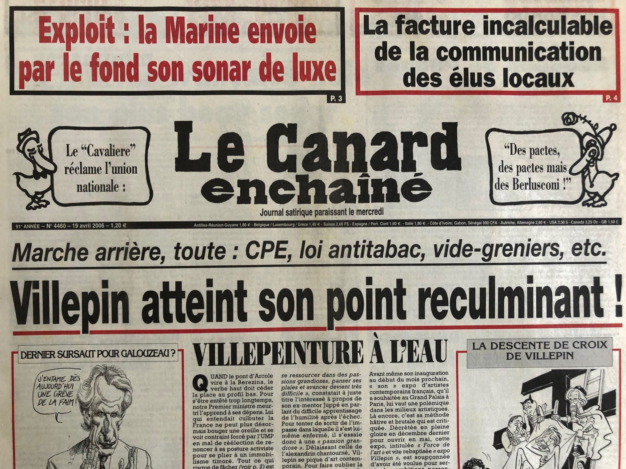 4460 Couac ! | Acheter un Canard | Vente d'Anciens Journaux du Canard Enchaîné. Des Journaux Satiriques de Collection, Historiques & Authentiques de 1916 à 2005 ! | 4460