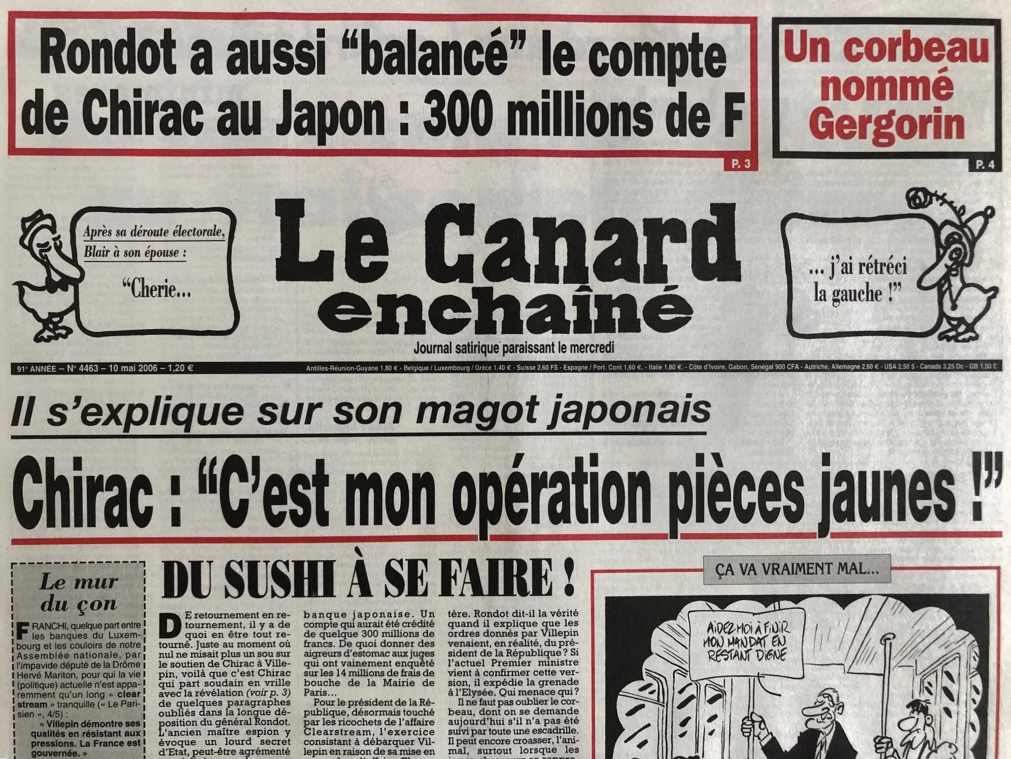 Couac ! | Acheter un Canard | Vente d'Anciens Journaux du Canard Enchaîné. Des Journaux Satiriques de Collection, Historiques & Authentiques de 1916 à 2005 ! | 4463