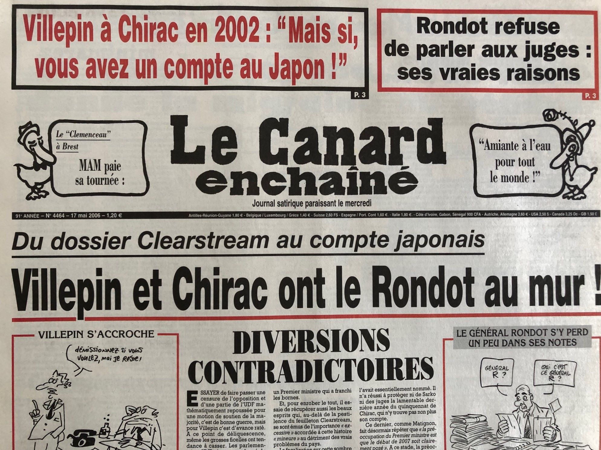 Couac ! | Acheter un Canard | Vente d'Anciens Journaux du Canard Enchaîné. Des Journaux Satiriques de Collection, Historiques & Authentiques de 1916 à 2005 ! | 4464
