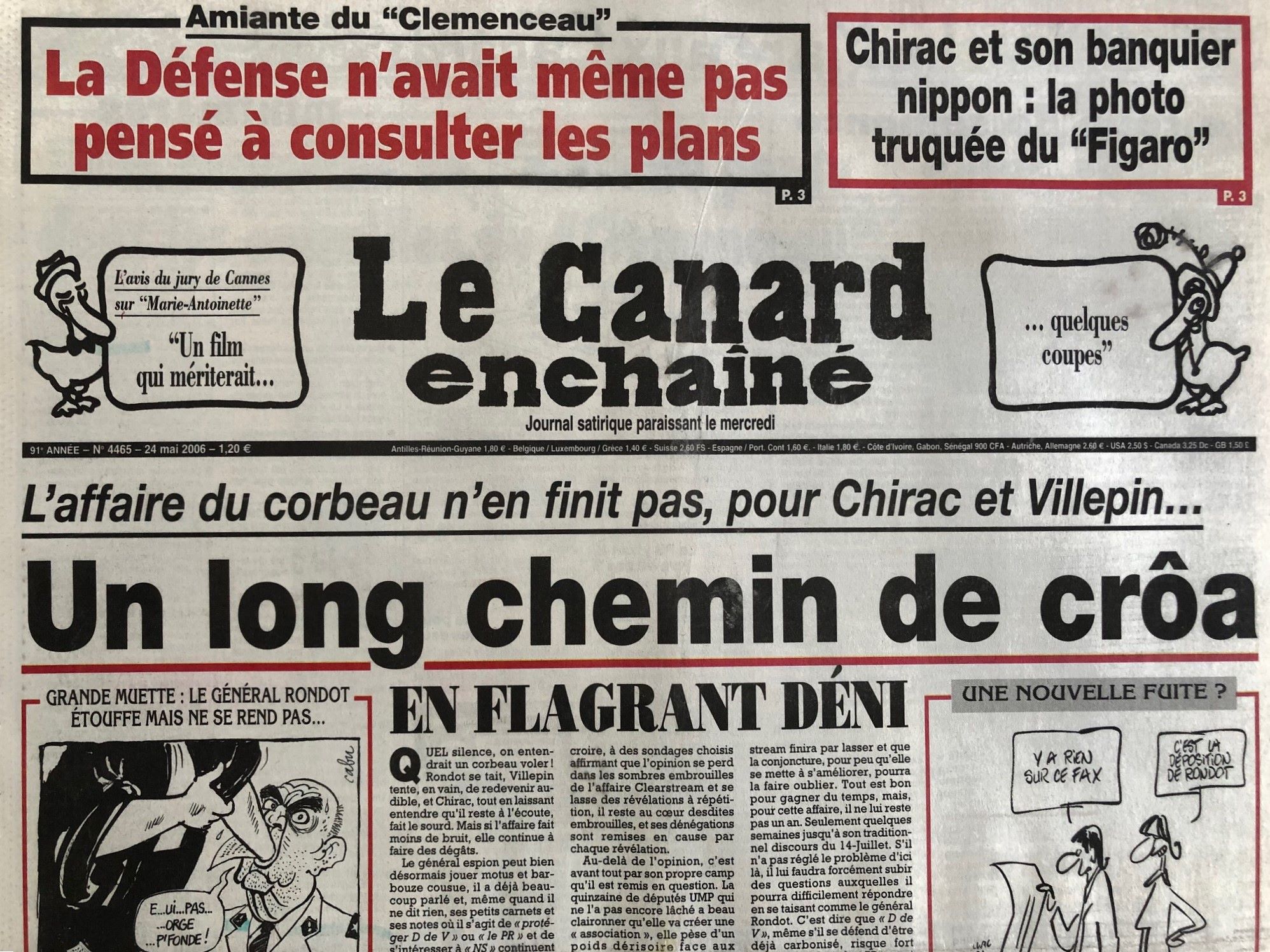 Couac ! | Acheter un Canard | Vente d'Anciens Journaux du Canard Enchaîné. Des Journaux Satiriques de Collection, Historiques & Authentiques de 1916 à 2005 ! | 4465