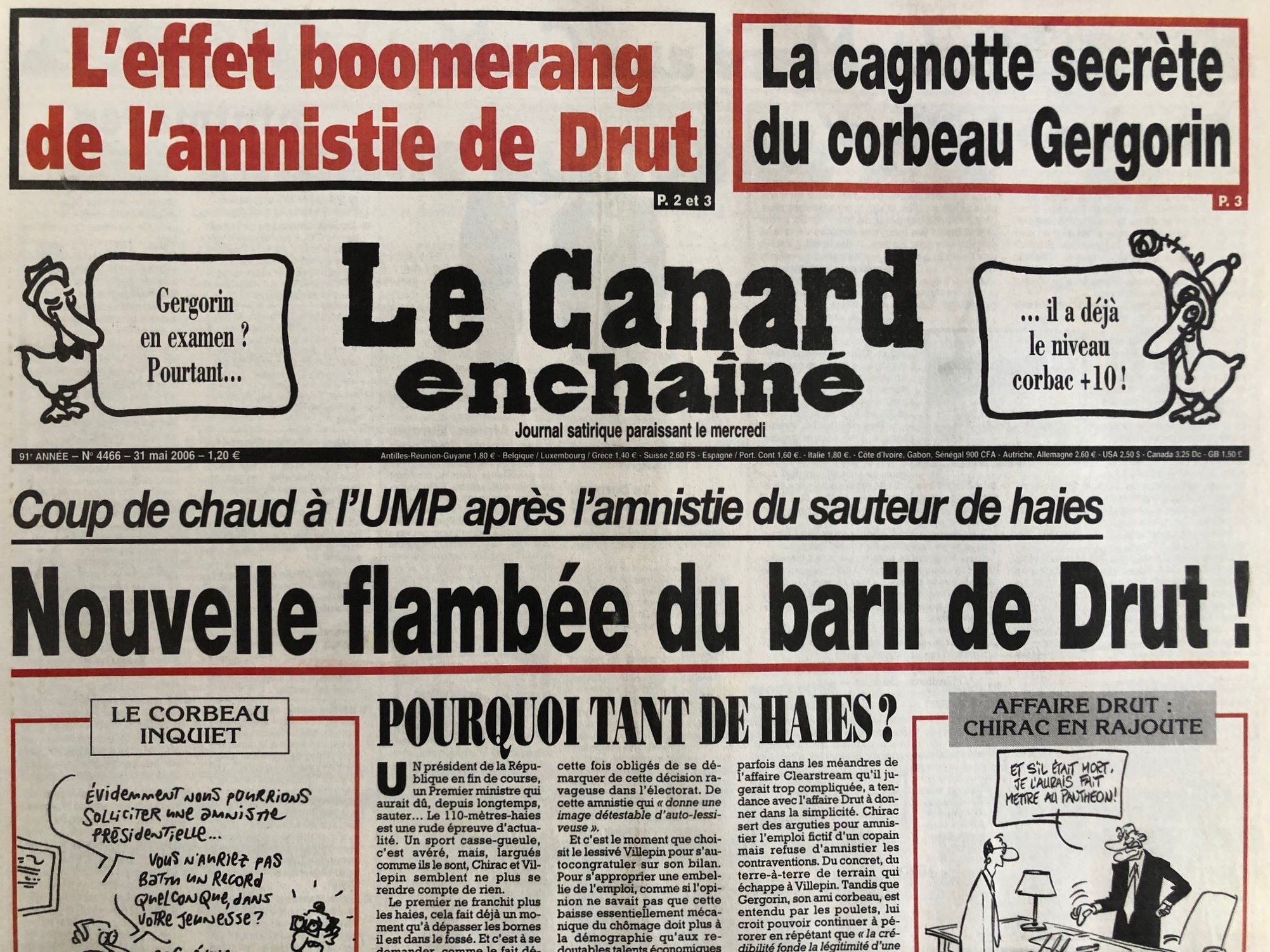 Couac ! | Acheter un Canard | Vente d'Anciens Journaux du Canard Enchaîné. Des Journaux Satiriques de Collection, Historiques & Authentiques de 1916 à 2005 ! | 4466