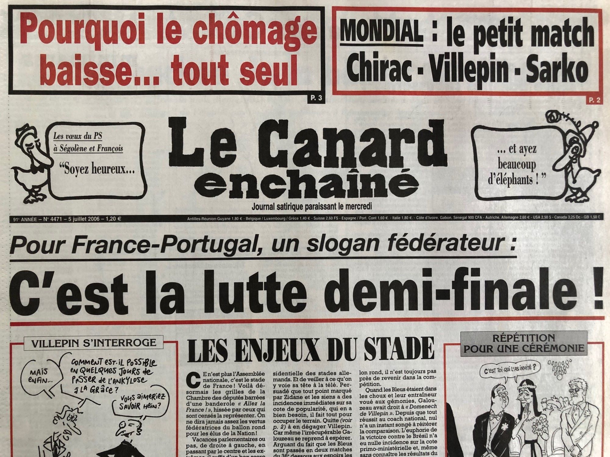 Couac ! | Acheter un Canard | Vente d'Anciens Journaux du Canard Enchaîné. Des Journaux Satiriques de Collection, Historiques & Authentiques de 1916 à 2005 ! | 4471