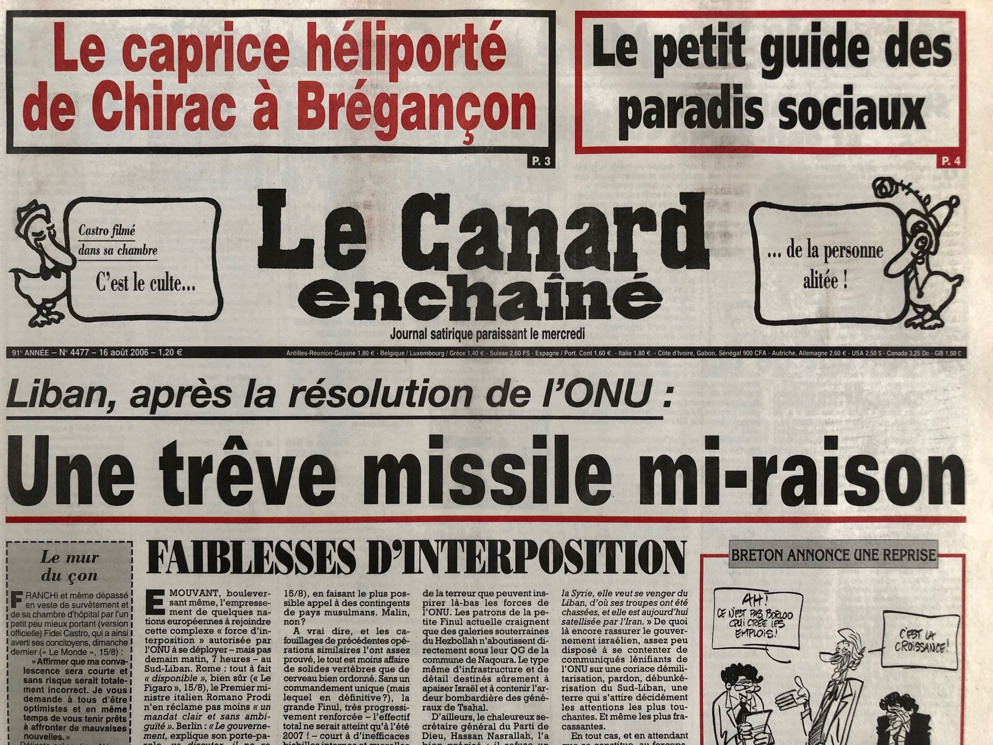Couac ! | Acheter un Canard | Vente d'Anciens Journaux du Canard Enchaîné. Des Journaux Satiriques de Collection, Historiques & Authentiques de 1916 à 2005 ! | 4477